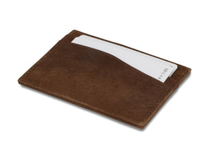 Garzini RFID Leather Card Holder Brushed-Brown