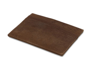 Garzini RFID Leather Card Holder Brushed-Brown