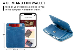 Hunterson RFID Magic Coin Wallet-Azur-White