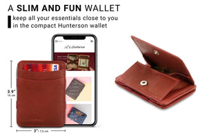 Hunterson RFID Magic Coin Wallet-Burgundy