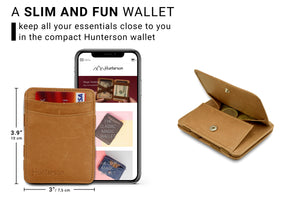 Hunterson RFID Magic Coin Wallet-Cognac