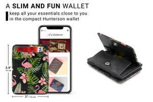 Hunterson RFID Magic Coin Wallet Print-Flamingo