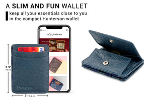 Hunterson Vegan RFID Magic Coin Wallet-Marine