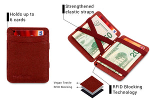 Hunterson Vegan RFID Magic Coin Wallet-Mulberry