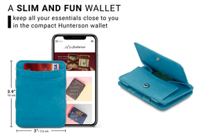 Hunterson RFID Magic Coin Wallet-Turquoise