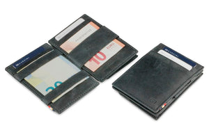 Garzini RFID Leather Magic Coin Wallet Brushed-Black