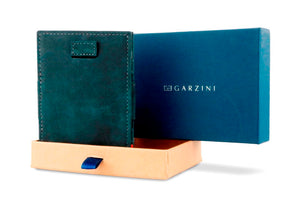 Garzini RFID Leather Magic Coin Wallet Card Sleeve Vintage-Black