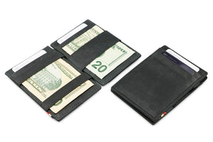 Garzini RFID Leather Magic Wallet Brushed-Black