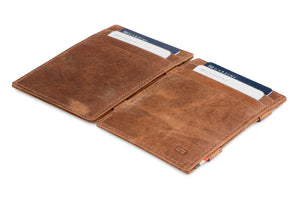 Garzini RFID Leather Magic Wallet Brushed-Brown