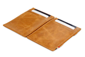 Garzini RFID Leather Magic Wallet Brushed-Cognac