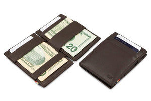 Garzini RFID Leather Magic Wallet Nappa-Brown