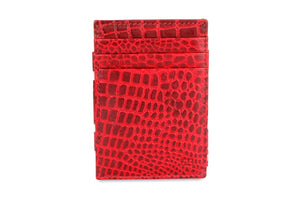 Garzini RFID Leather Magic Wallet Croco-Red