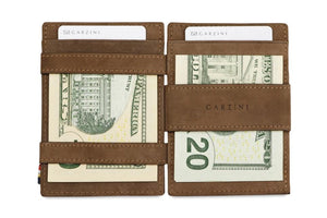 Garzini RFID Leather Magic Wallet Vintage-Brown
