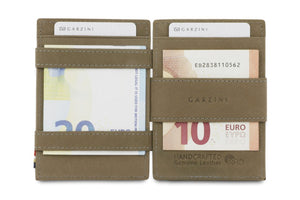 Garzini RFID Leather Magic Wallet ID Window Vintage-Grey