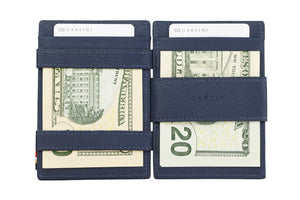 Garzini RFID Leather Magic Wallet ID Window Nappa-Blue