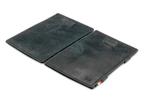 Garzini RFID Leather Magic Wallet Card Sleeves Brushed-Black