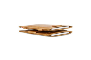 Garzini RFID Leather Magic Wallet Card Sleeves Brushed-Cognac