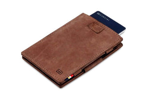 Garzini RFID Leather Magic Wallet Card Sleeves Vintage-Brown