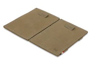 Garzini RFID Leather Magic Wallet Card Sleeves Vintage-Grey