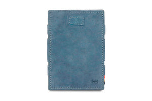 Garzini RFID Leather Magic Wallet Card Sleeves Vintage-Blue