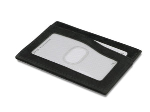 Garzini RFID Leather Card Holder ID Window Brushed