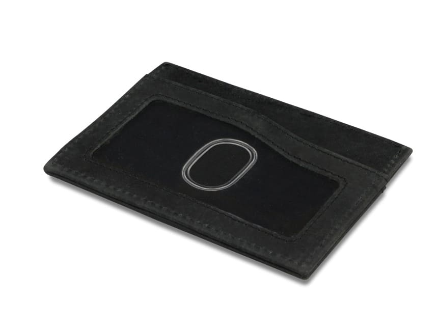 Garzini RFID Leather Card Holder ID Window Brushed