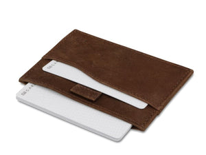 Garzini RFID Leather Card Holder ID Window Brushed