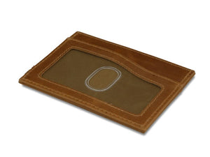 Garzini RFID Leather Card Holder ID Window Brushed