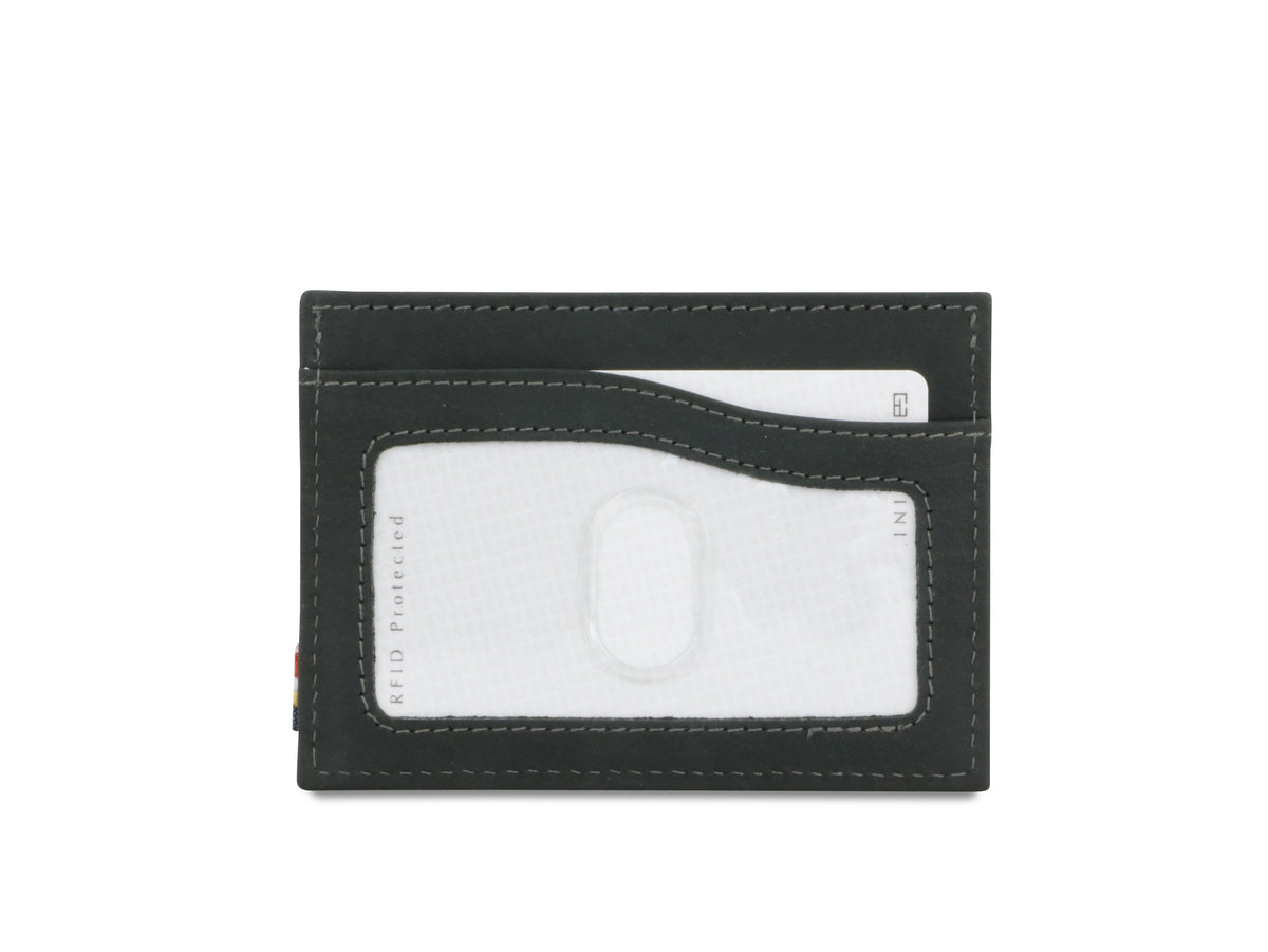 Garzini RFID Leather Card Holder ID Window