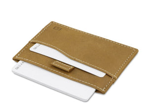 Garzini RFID Leather Card Holder ID Window Vintage