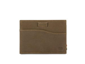 Garzini RFID Leather Card Holder ID Window Vintage