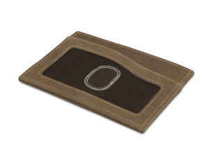 Garzini RFID Leather Card Holder ID Window Vintage