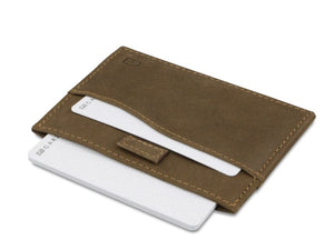 Garzini RFID Leather Card Holder ID Window Vintage