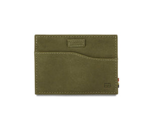 Garzini RFID Leather Card Holder ID Window Vintage