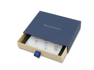 Garzini RFID Leather Card Holder ID Window Brushed