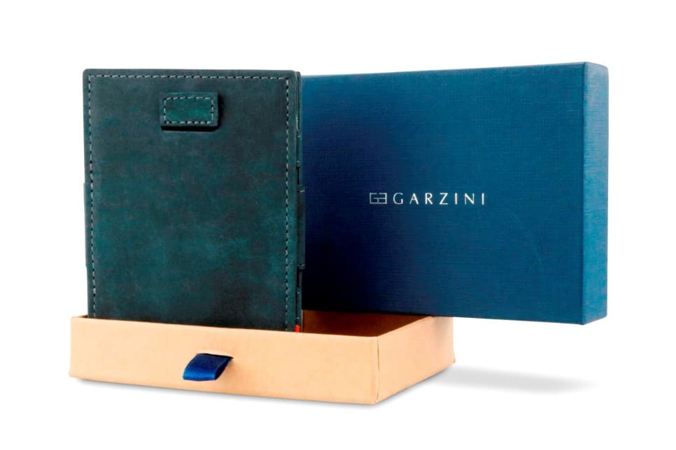 Garzini RFID Leather Magic Coin Wallet Card Sleeve