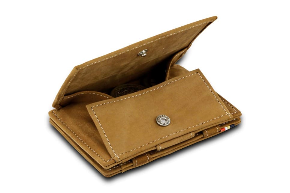 Garzini RFID Leather Magic Coin Wallet Card Sleeve