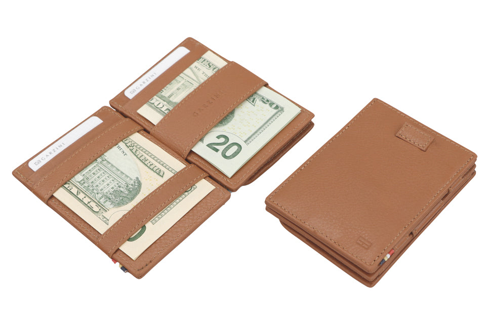 Garzini RFID Leather Magic Coin Wallet Card Sleeve