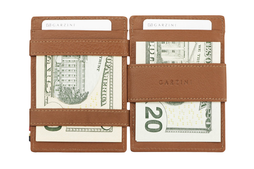Garzini RFID Leather Magic Coin Wallet Card Sleeve