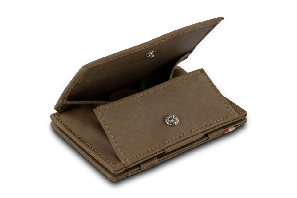 Garzini RFID Leather Magic Coin Wallet Card Sleeve