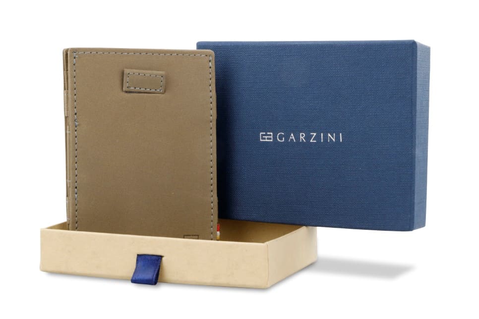 Garzini RFID Leather Magic Coin Wallet Card Sleeve