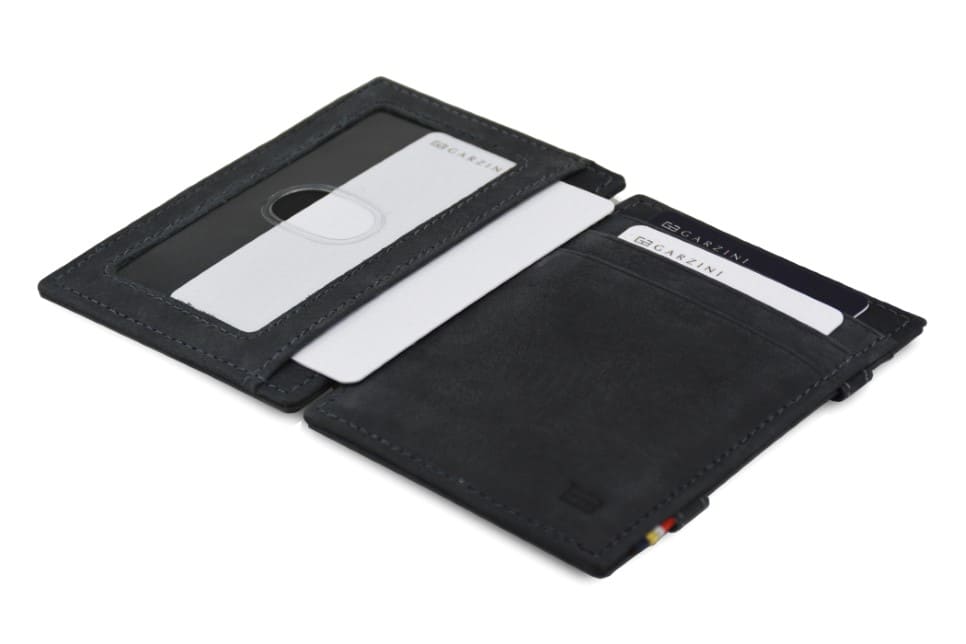 Garzini RFID Leather Magic Wallet ID Window