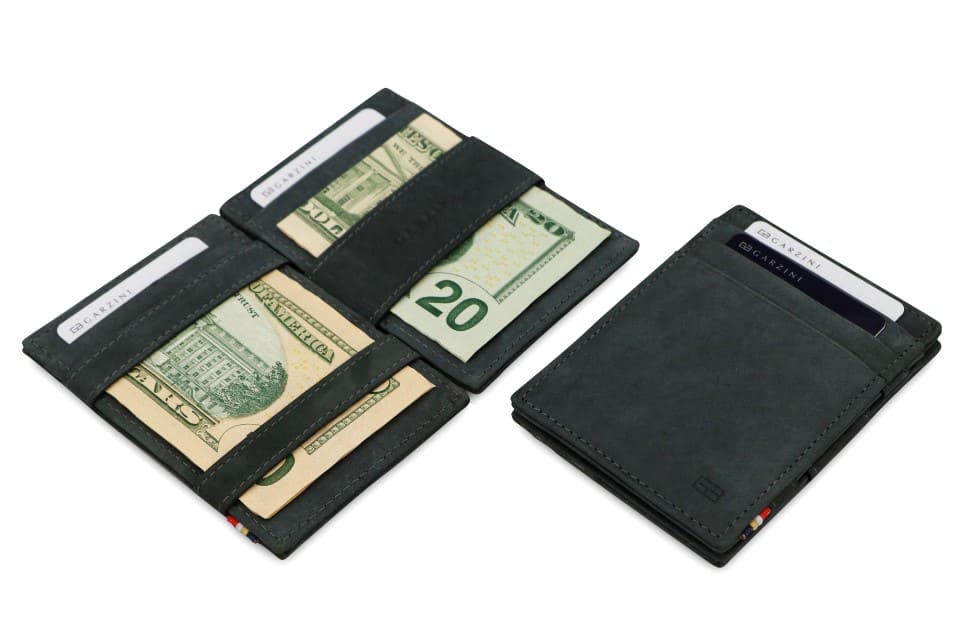 Garzini RFID Leather Magic Wallet ID Window