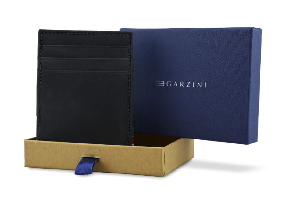 Garzini RFID Leather Magic Wallet ID Window