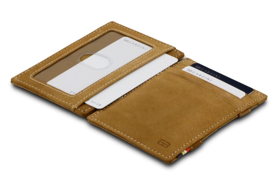 Garzini RFID Leather Magic Wallet ID Window
