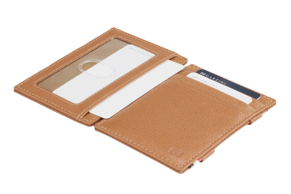 Garzini RFID Leather Magic Wallet ID Window