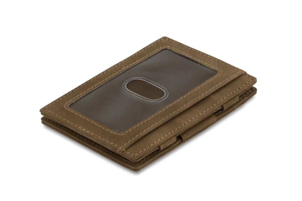 Garzini RFID Leather Magic Wallet ID Window
