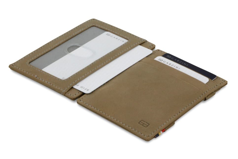 Garzini RFID Leather Magic Wallet ID Window