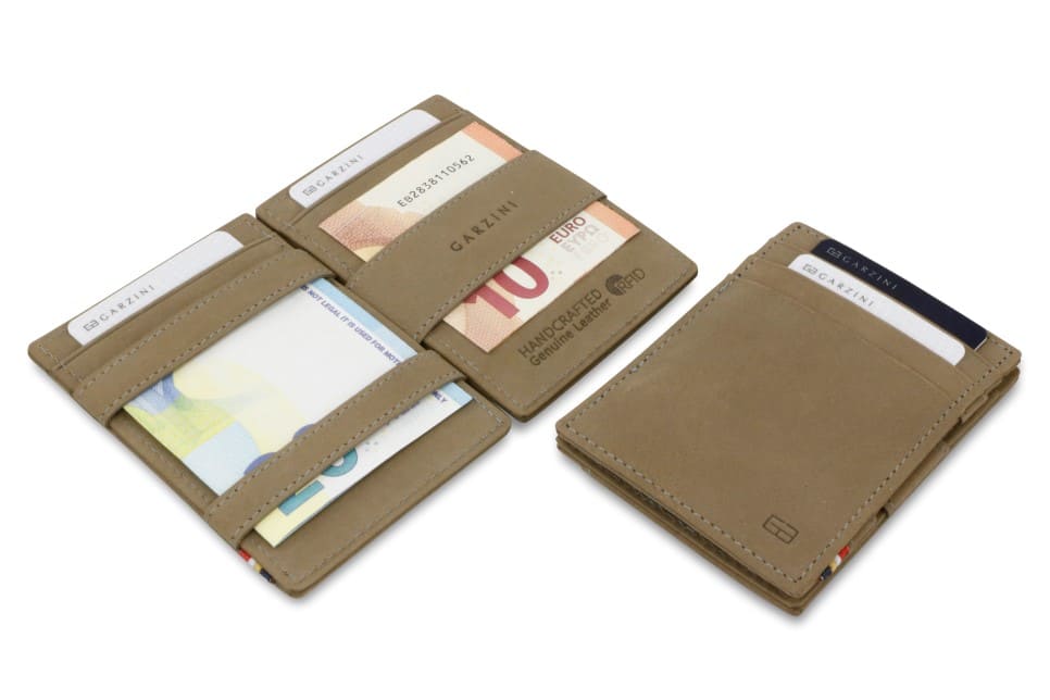 Garzini RFID Leather Magic Wallet ID Window
