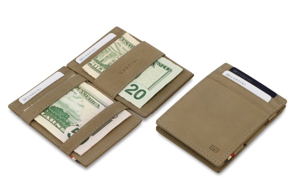 Garzini RFID Leather Magic Wallet ID Window